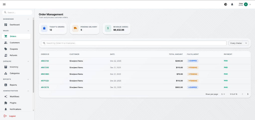 Unified Order & Inventory System